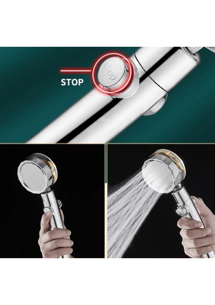 Pervaneli Yüksek Basınçlı Metalik Duş Başlığı modelleri