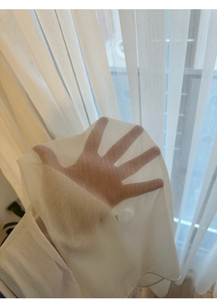 Bambu Tül Perde Ekru Pilesiz Düz Dikim Ütü Istemez Kırışmaz modelleri