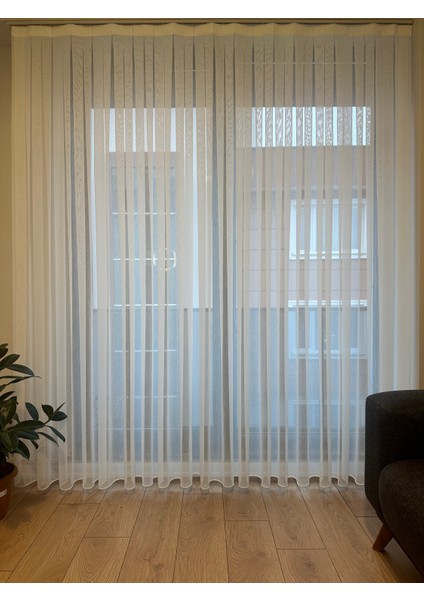 Bambu Tül Perde Ekru Pilesiz Düz Dikim Ütü Istemez Kırışmaz fiyatları