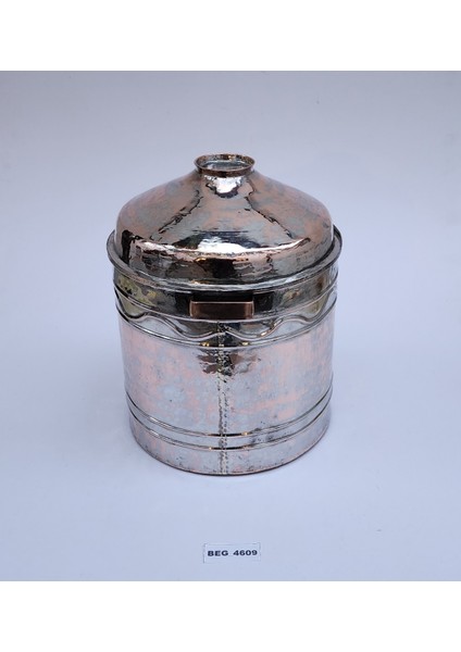 Bakır Un -Bakliyat Saklama Kovası Eski Su Kazanı 25X25 cm BEG_46 fiyatları