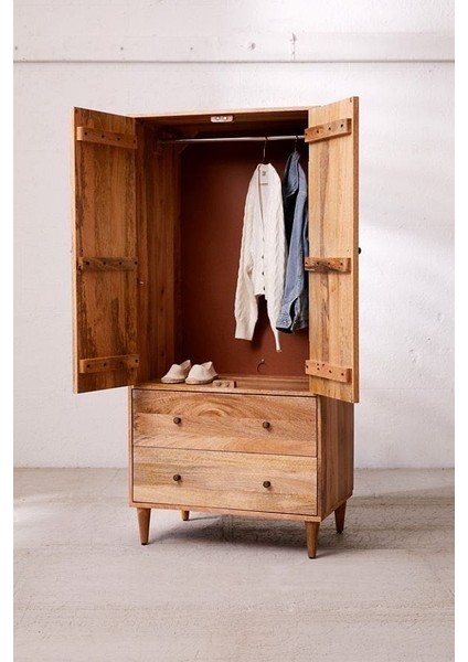 Ahşap Vintage Model Çok Amaçlı Elbise Dolabı, Gardrop fiyatları