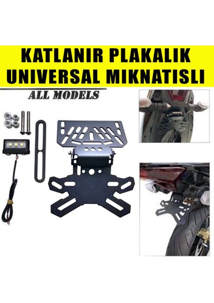 Universal Modifiye Spor Plakalık Katlanır Mıknatıslı