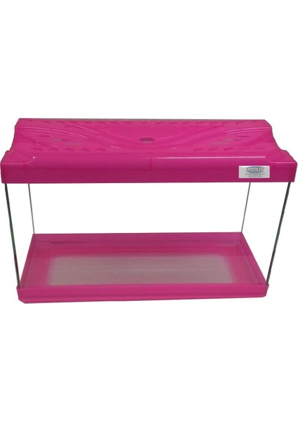 KP3018 Renkli Kapak Mini Akvaryum Pembe 30 cm