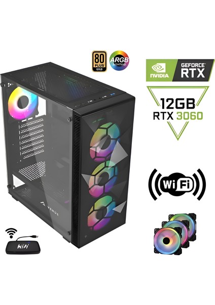 MSİ Intel Core I5 12400F / Rtx 3060 12 GB / 16 GB DDR4/ 1 TB SSD / Gamıng Masaüstü Pc