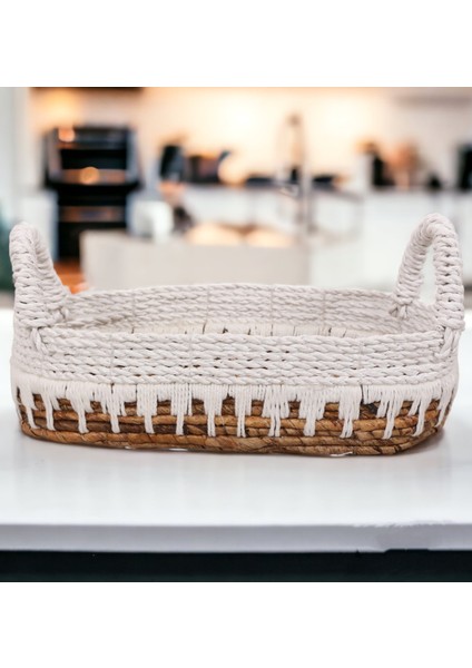 Doğal Abaka El Dokuması Tepsi & Sepet 35CM fiyatları