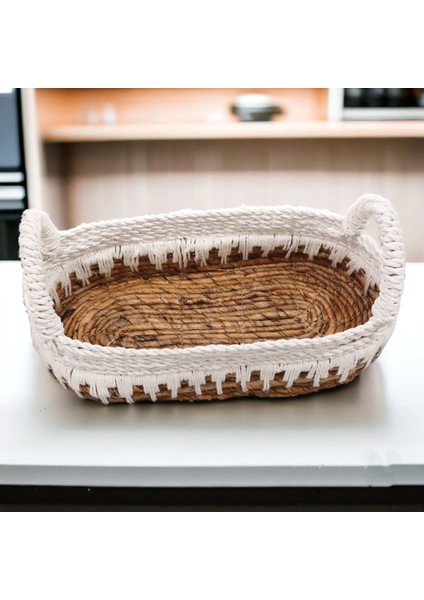 Doğal Abaka El Dokuması Tepsi & Sepet 35CM modelleri