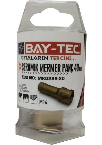 MK0289-20 Seramik Mermer Delme Panç 40 mm