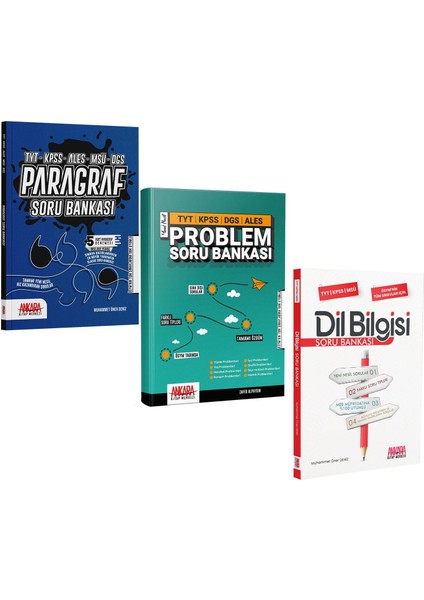 Paragraf - Dil Bilgisi ve Problemler Soru Bankası Seti 3 Kitap