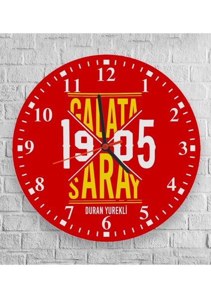 Ahşap Taraftar Duvar Saati 40 x 40 - 1905