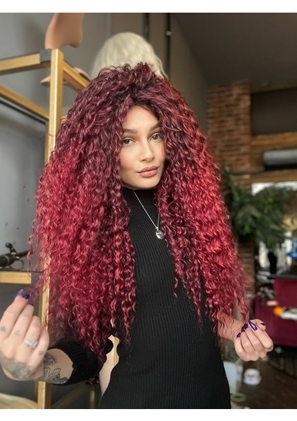 Afro Dalga El Yapımı Peruk 68