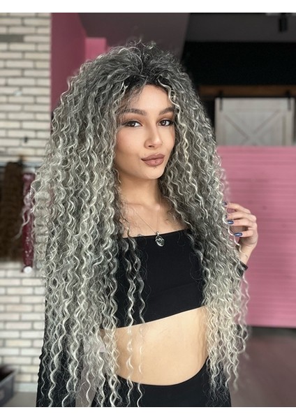 Afro Dalga El Yapımı Peruk 54