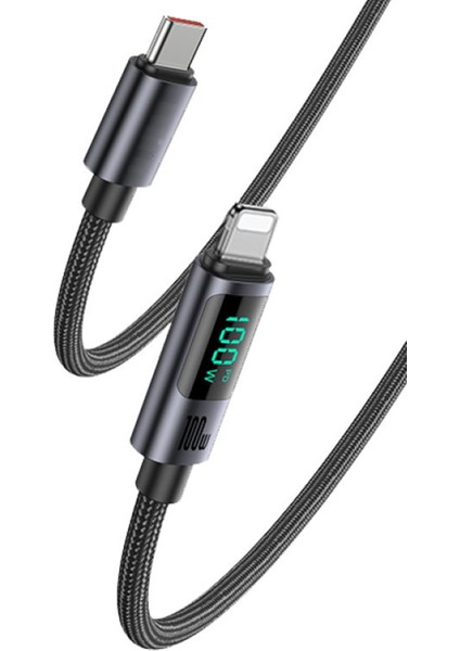 Apple Iphone 11 Pro Şarj Kablosu Lightning 1.2m 27W Dijital Göstergeli