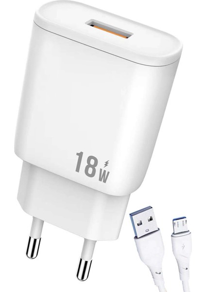 Galaxy J7 Pro (SM-J730) Şarj Aleti Micro USB 18W 3.0A Hızlı Şarj