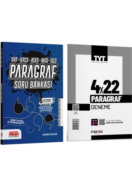 Paragraf Soru Bankası ve Marka Yayınları Deneme Seti 2 Kitap