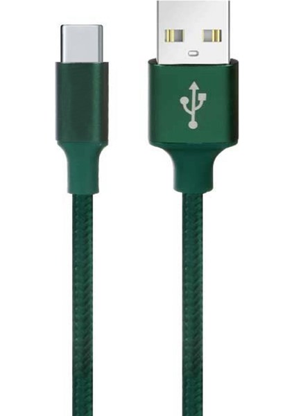 Oppo Reno 5 Lite Şarj Kablosu Type C 2.4A Hasırlı - Gr-D2