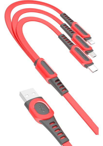 Apple Iphone 5 5s 6 7 8 11 12 13 x Xs Plus Max Pro Şarj Kablosu 3in1