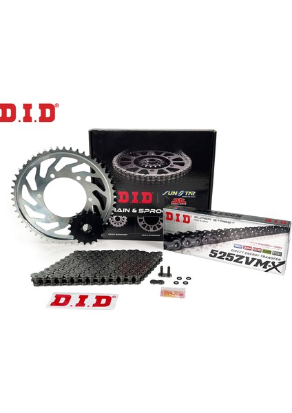 Dıd Zincir Dişli Seti Bmw F 800 Gs (800 Cc) (2008-2018) / Zincir : DID-525ZVM-X (ÇELIK)-116 / Dişli: Sunstar (16T) - Jt (42T)