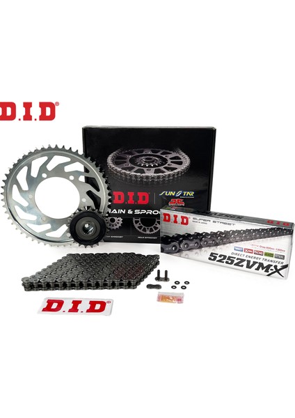 Dıd Zincir Dişli Seti Yamaha Nıken / Gt (900 Cc) (2018-2020) / Zincir : DID-525ZVM-X (ÇELIK)-114 / Dişli: Jt (16T-47T)