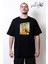 Ezhel Karikatür Baskılı Oversize Siyah Tshirt 1