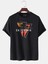Calıfornıa Los Angeles Baskılı Oversize Bol Kalıp Siyah Tshirt 1
