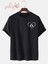 Minimal At Sevgisi Siyah Oversize Kadın Tişört 2