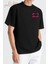 Motive Minimal Tasarımlı Yüksek Kaliteli Siyah Penye Tshirt 2