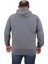Büyük Beden Basic Mevsimlik Fermuarlı Kapüşonlu Sweat 22751 Grı Melanj 4