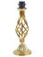 Ekru Kadife Kaplı Fransız Dantel Süsleme Vintage Abajur Gold Kaplama Metal Ayak 30X50CM AB0766 4