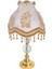 Ekru Kadife Kaplı Fransız Dantel Süsleme Vintage Abajur 30X50CM AB0767 2