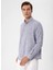 Regular Fit Düğmeli Yaka Düz Lacivert Erkek Gömlek GM1008300078 5