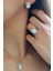 Sky diamond taşlı oval kesim gümüş lüks set takım 1
