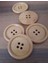 Doğal Ahsap Tahta Düğme 4 cm 1paket 5 Adet 4