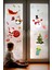 Yeni Yıl Merry Christmas Figürleri Cam Duvar Kapı Sticker Setleri - Yılbaşı Seti 1
