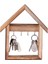 Doğal Ahşap Ev Temalı Tasarım Mini Anahtarlık / Raf 1