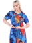 Butik Sax Balık Desen Kısa Kollu Büyük Beden Midi Elbise 4