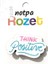 Rozet Ahşap Think Positive - 3 Adet Rozet 1