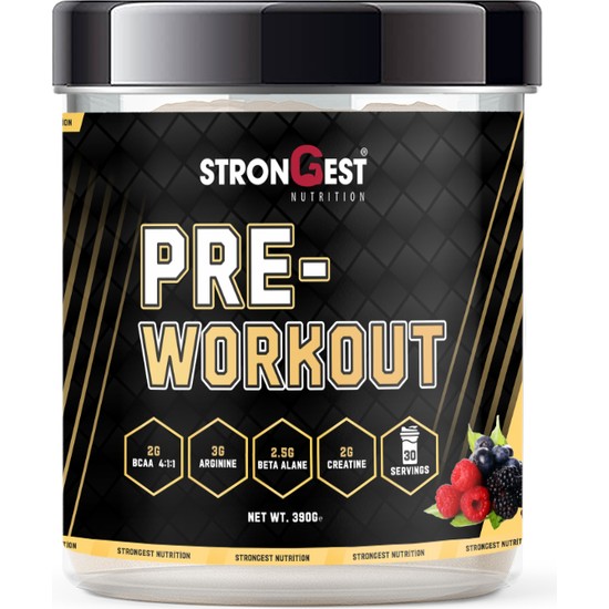 Strongest PreWorkout 390 gr 30 Servis Kırmızı Orman Meyve Fiyatı