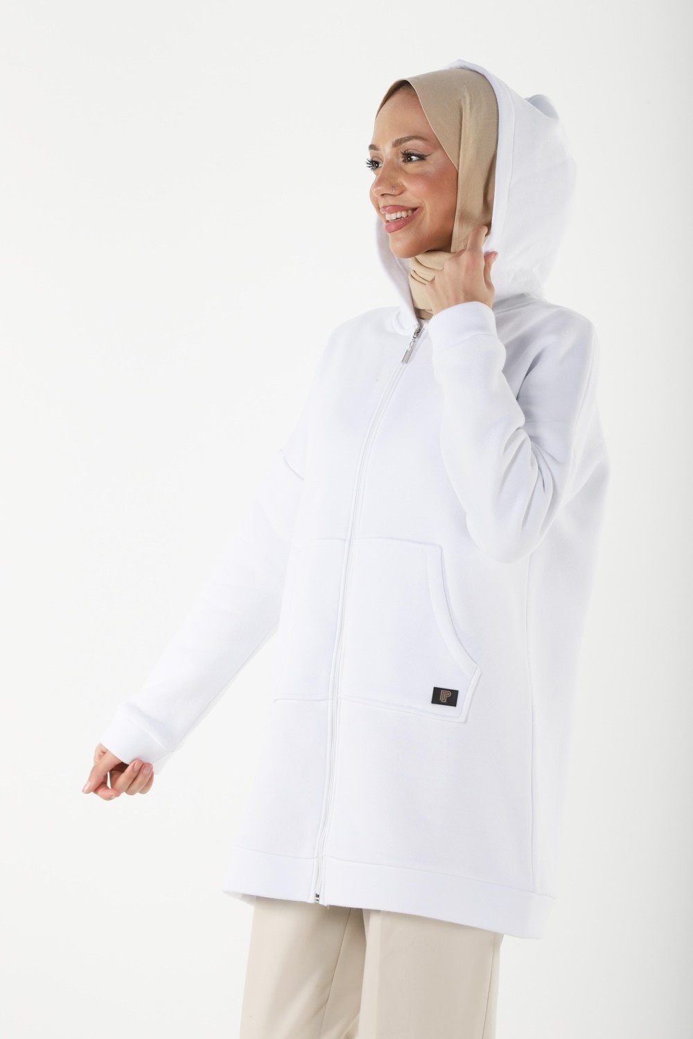 Plistre 1929_Fermuarlı Tesettür Sweatshirt görsel 8