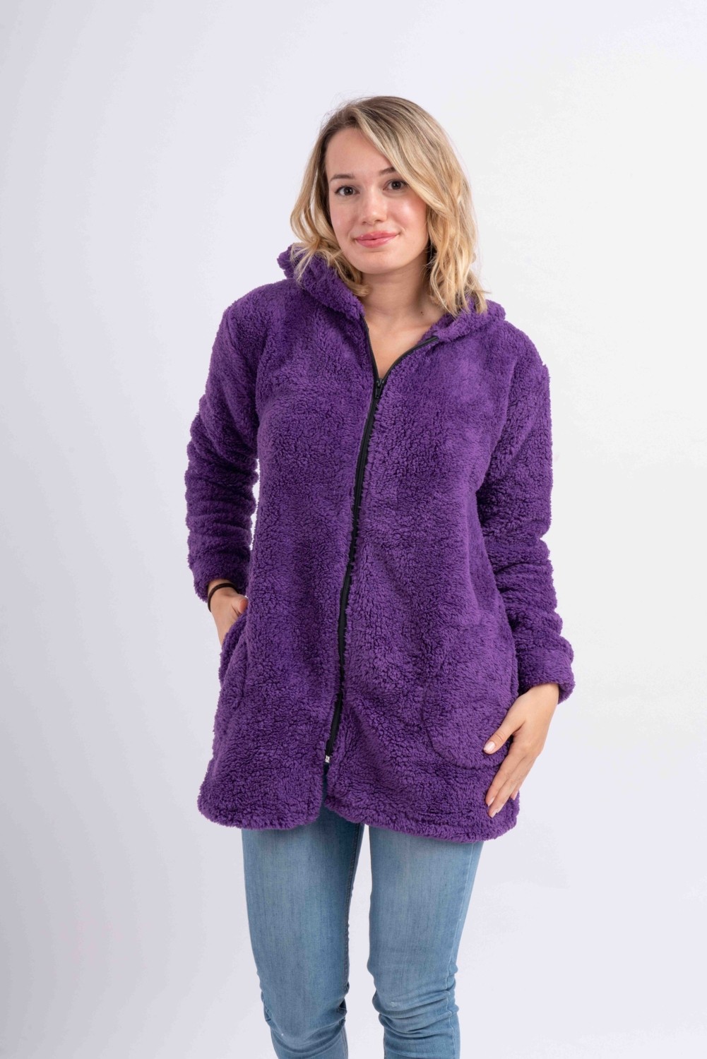 Sweet's Collection Uzun Tunik Ceket Mürdüm görsel 4
