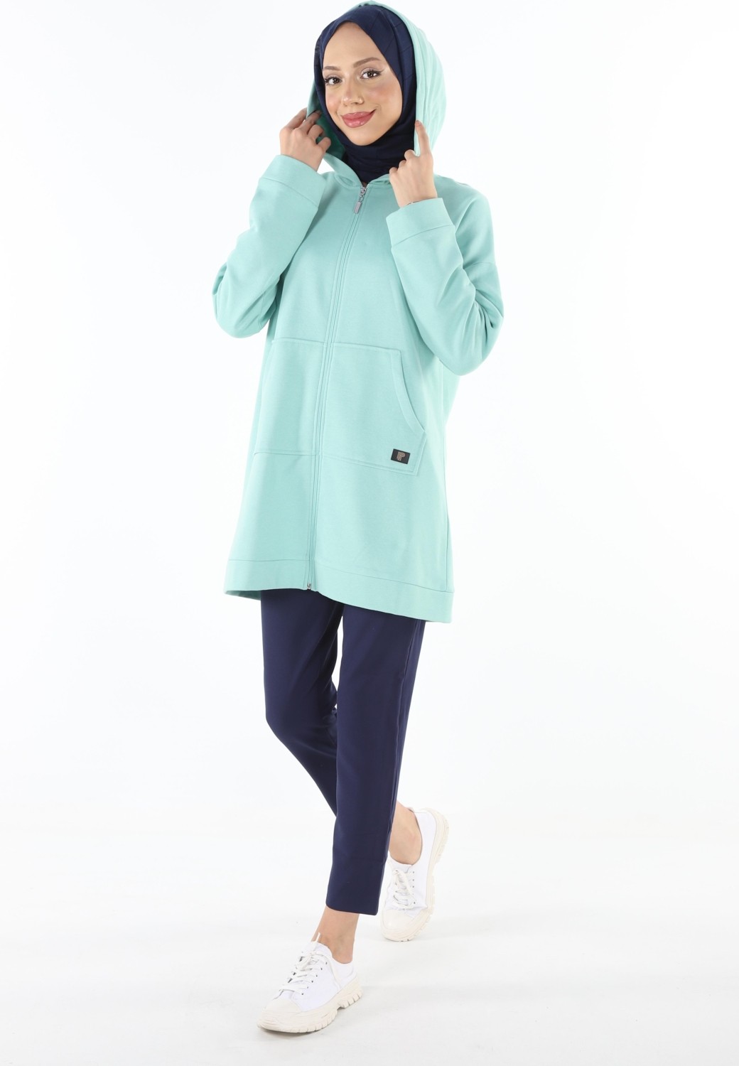 Plistre 1929_Fermuarlı Tesettür Sweatshirt