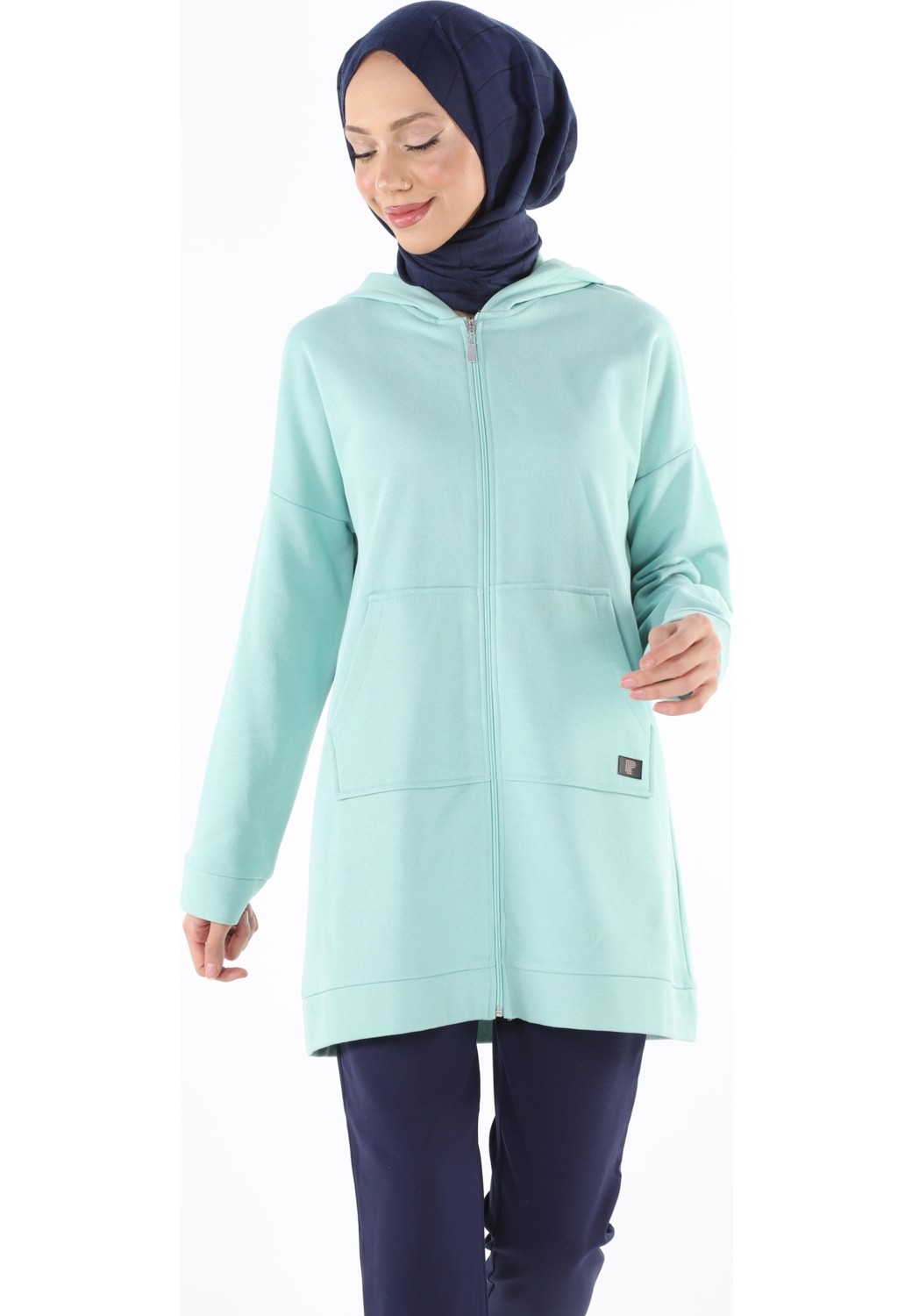 Plistre 1929_Fermuarlı Tesettür Sweatshirt görsel 2