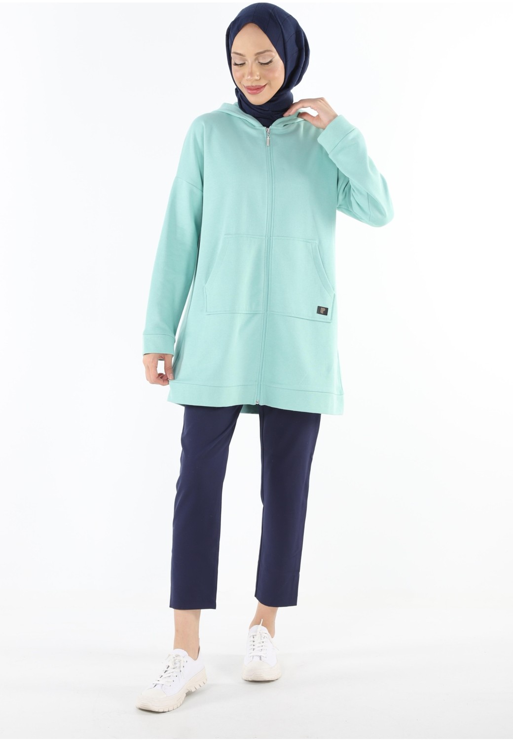 Plistre 1929_Fermuarlı Tesettür Sweatshirt görsel 3