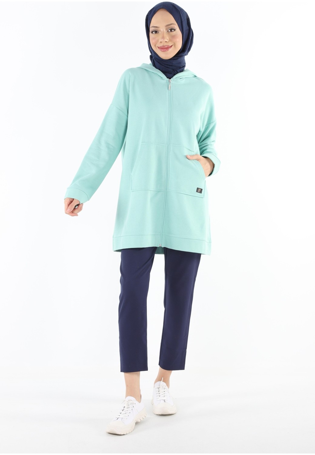 Plistre 1929_Fermuarlı Tesettür Sweatshirt görsel 5