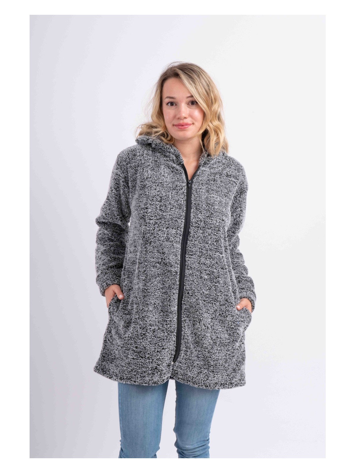 Sweet's Collection Sweet'S Collection Uzun Tunik Welsoft Peluş Ceket - Görsel 3