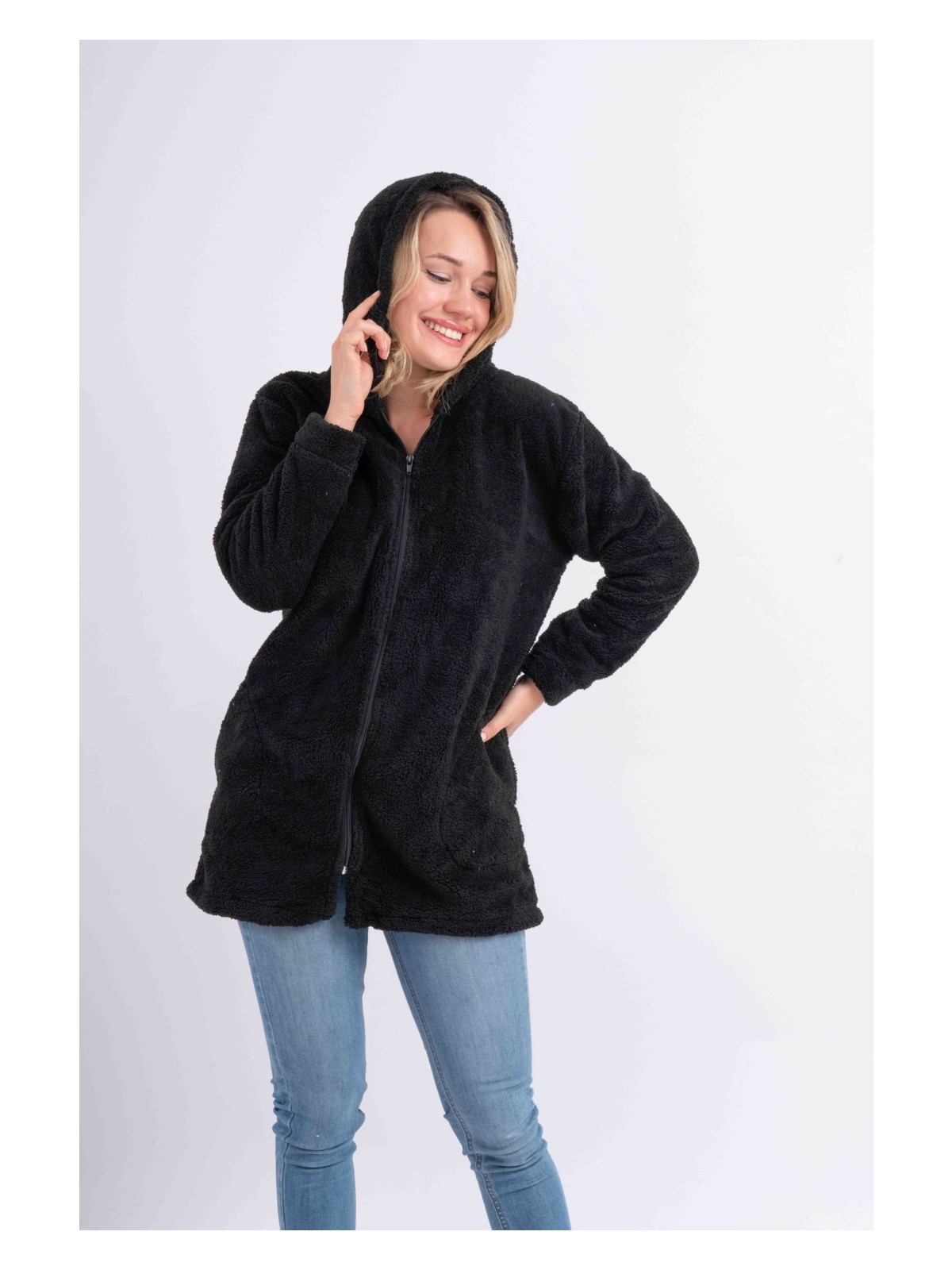 Sweet's Collection Sweet'S Collection Uzun Tunik Welsoft Peluş Ceket