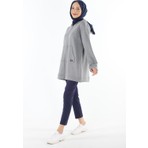 1929_Fermuarlı Tesettür Sweatshirt