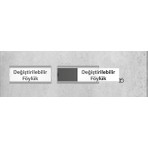 Yönline Özel Kampanya 10 Lu Paket Değiştirilebilir Kapı Isimliği Gümüş Seri Özel Tasarım