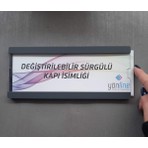 Yönline Değiştirilebilir Sürgülü Kapı Isimliği