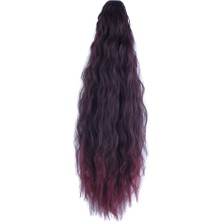 Peruk Market Tokalı Kabarık Dalgalı At Kuyruğu - Koyu Kızıl