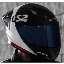 Ls2 Rapıd Race Stark Kapalı Motosiklet Kaskı Mavi Camlı